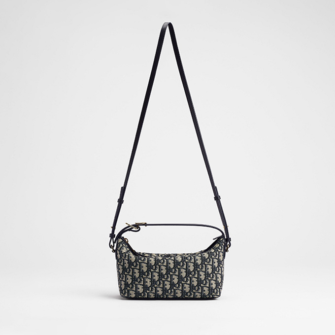 dior pochette nomad blue oblique jacquard canvas multi way hand shoulder crossbody bag